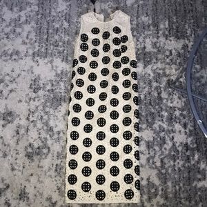 Burberry Prorsum Macrame Polka Dot Dress
